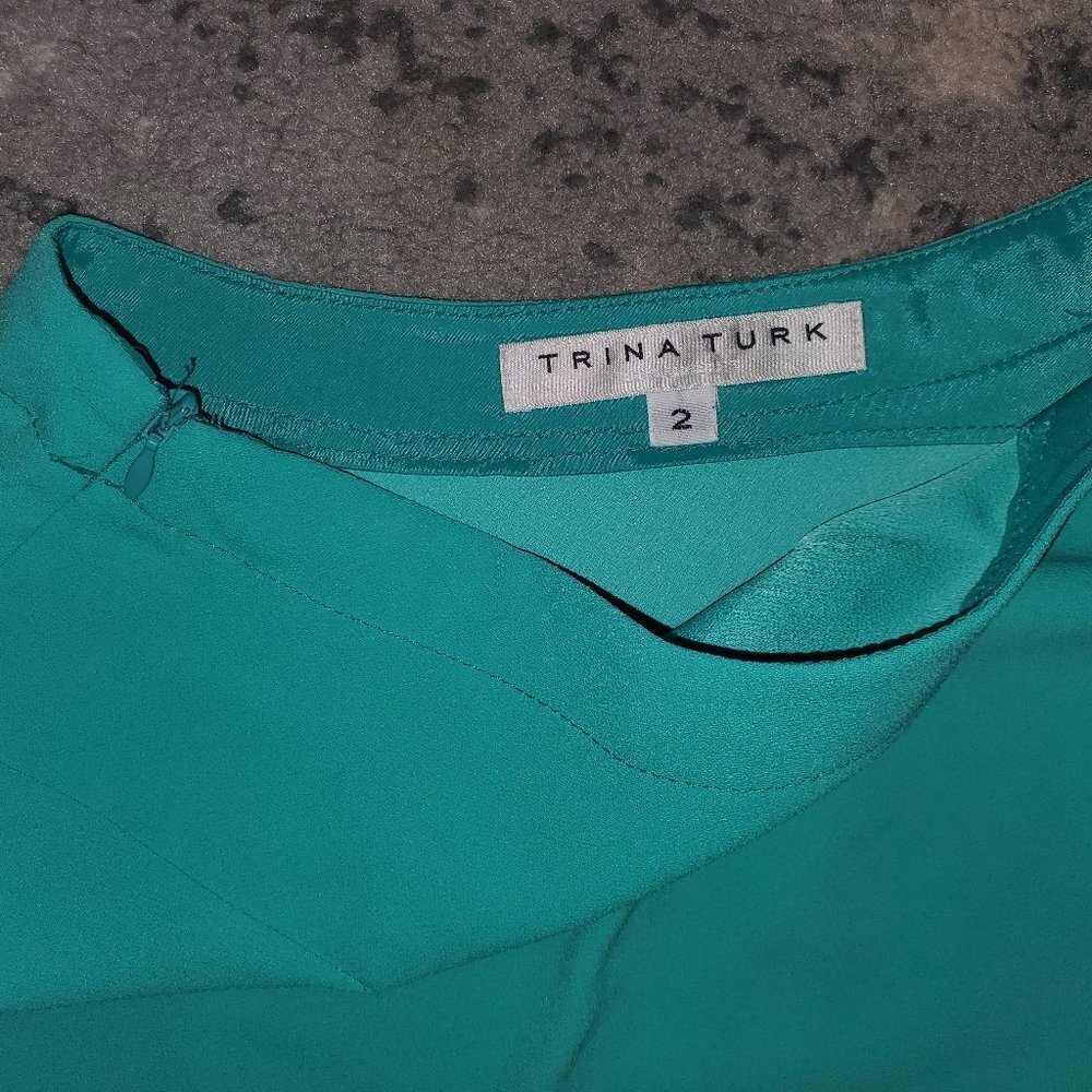 Trina Turk Lunara Asymmetrical Hem Dress || sz2 - Picture 8 of 12